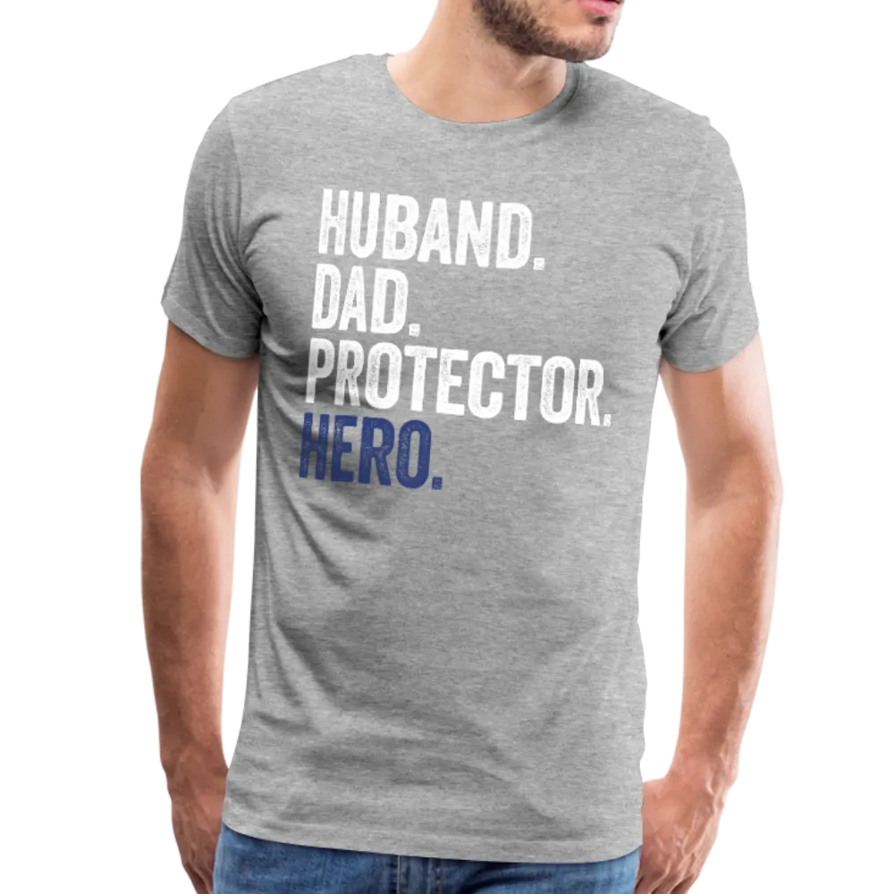 Husband Dad Protector Hero Men's Premium T-Shirt (Ck1916)