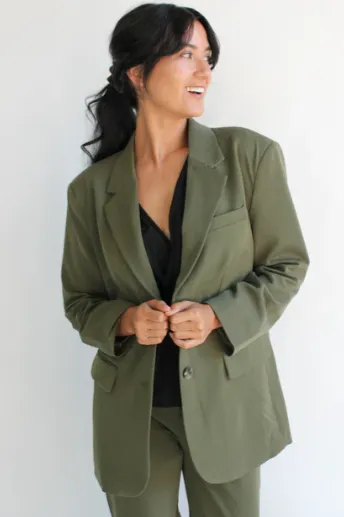 Imaan Blazer | Dusty Olive