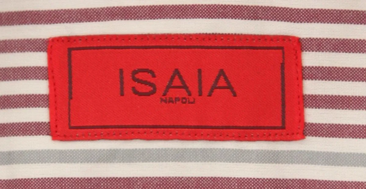 Isaia Burgundy Red Shirt - Slim