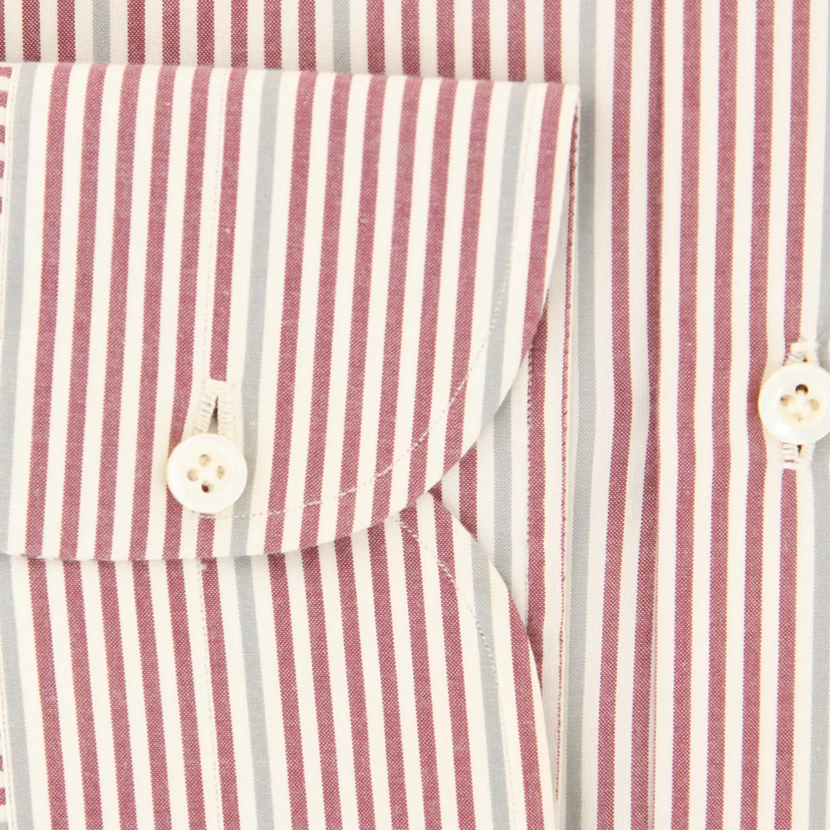 Isaia Burgundy Red Shirt - Slim