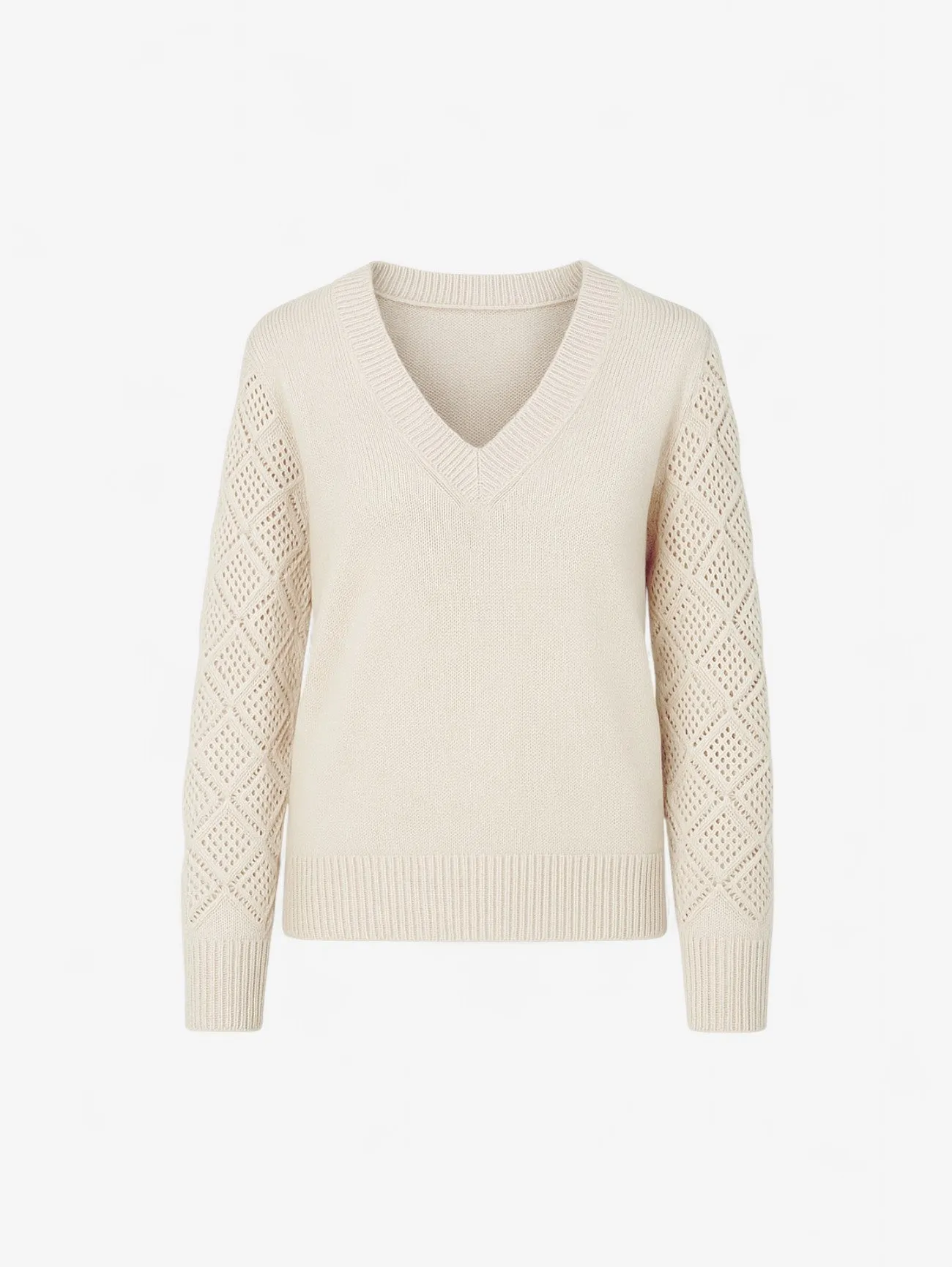 Jada | Women's Soft Knit Crochet Long Sleeve Sweater