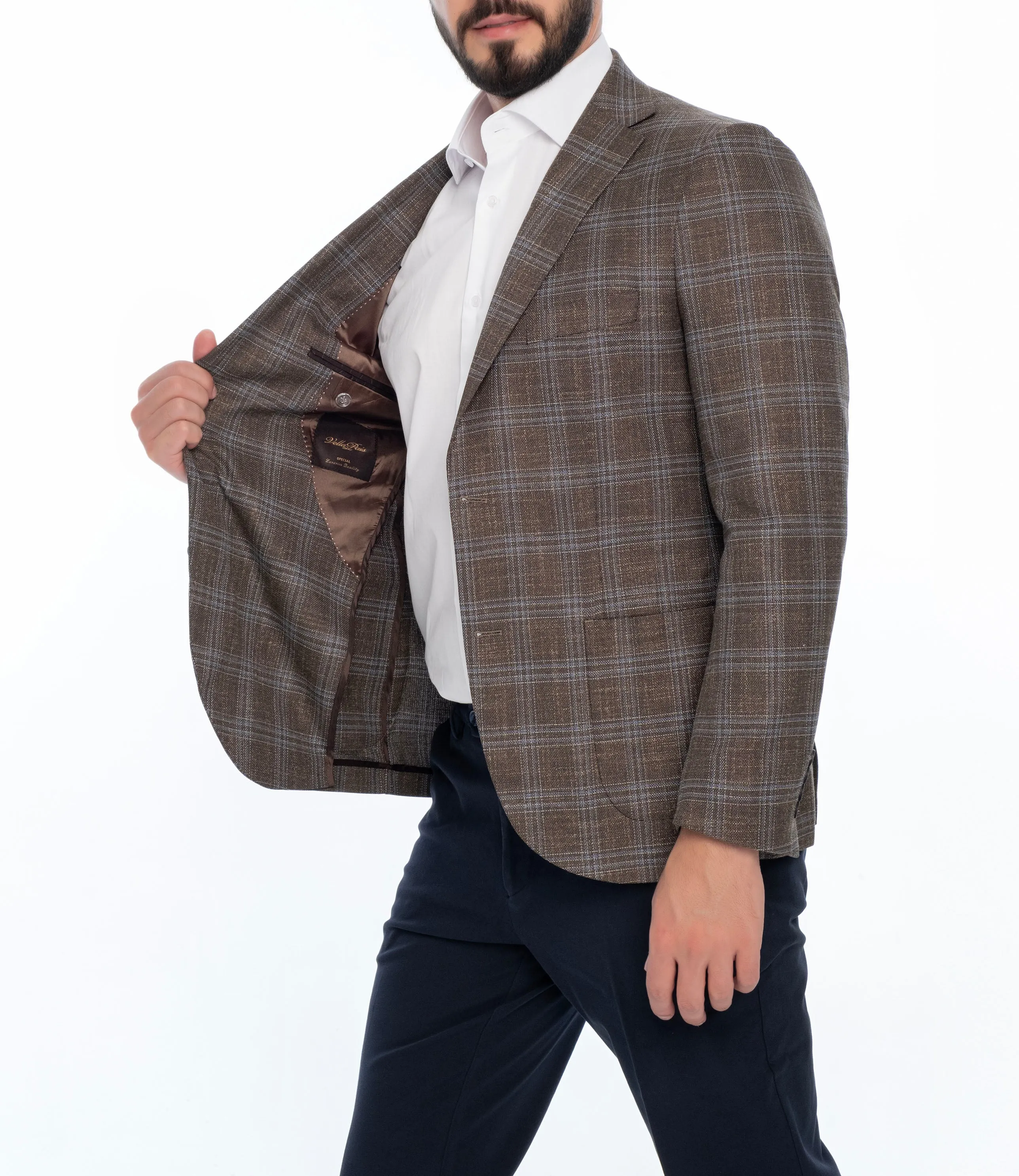 JERSEY REGULAR FIT PLAID SPORT COAT