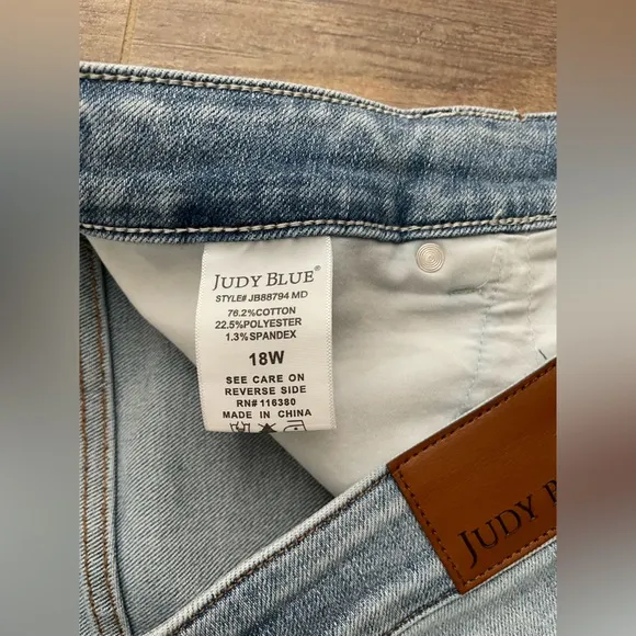 Judy Blue Straight Leg High Waist Jeans Sz 18W