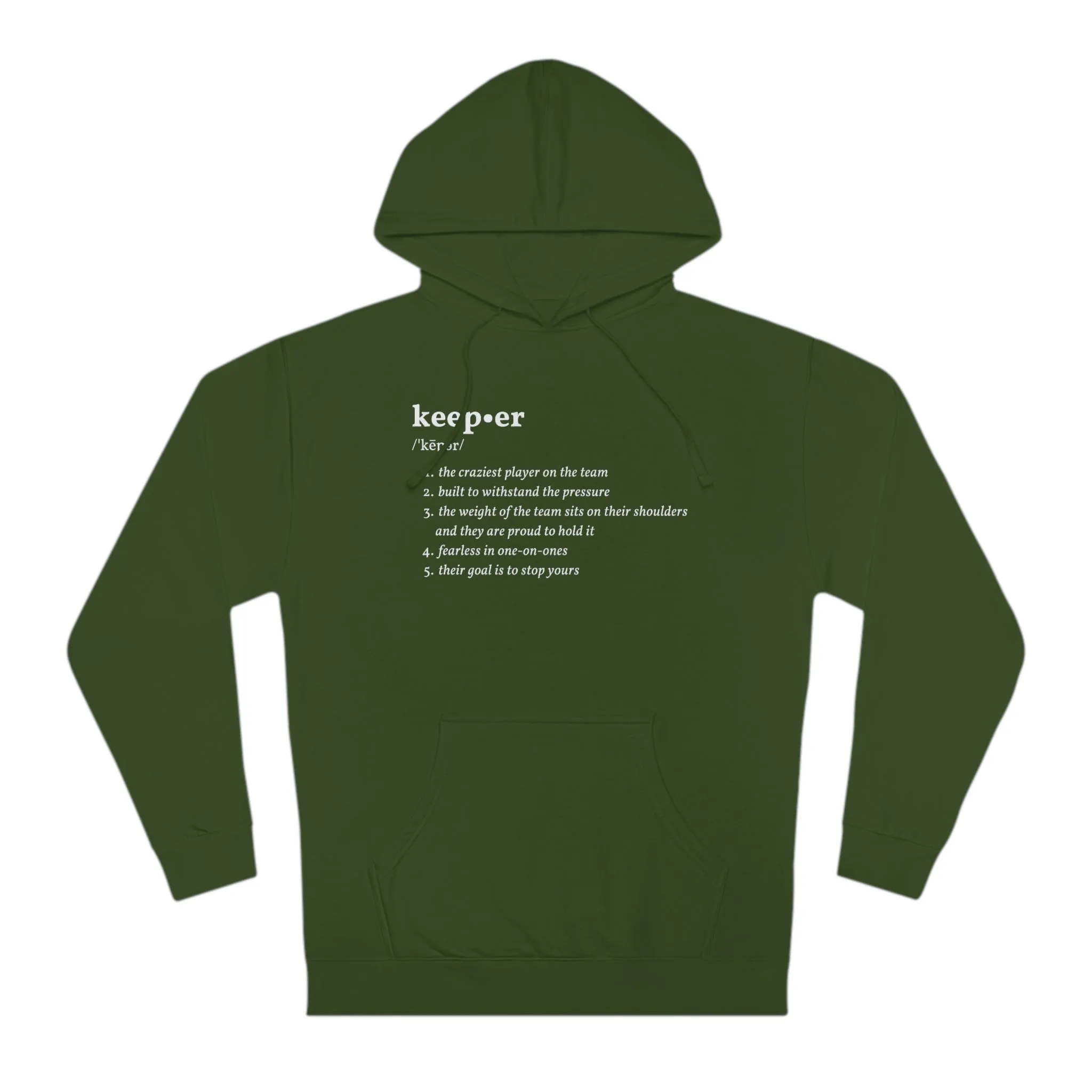 Keeper Definition Adult Hooded Sweatshirt