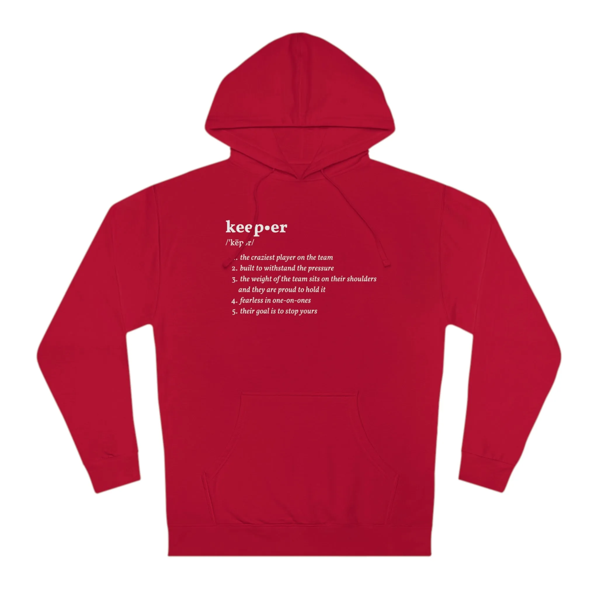 Keeper Definition Adult Hooded Sweatshirt