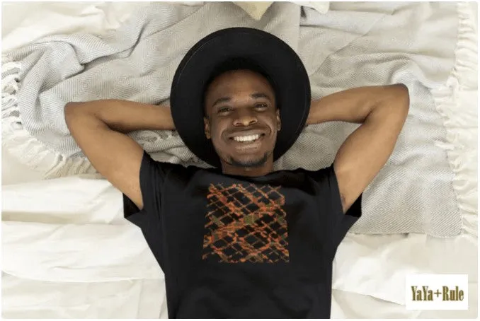Kente Crossing African Print Short-Sleeve Unisex T-Shirt