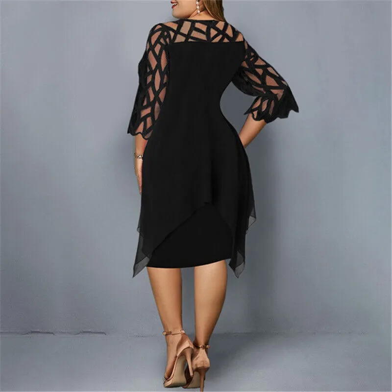 Kirsty | Chic Plus Size Midi Dress For Modern Women