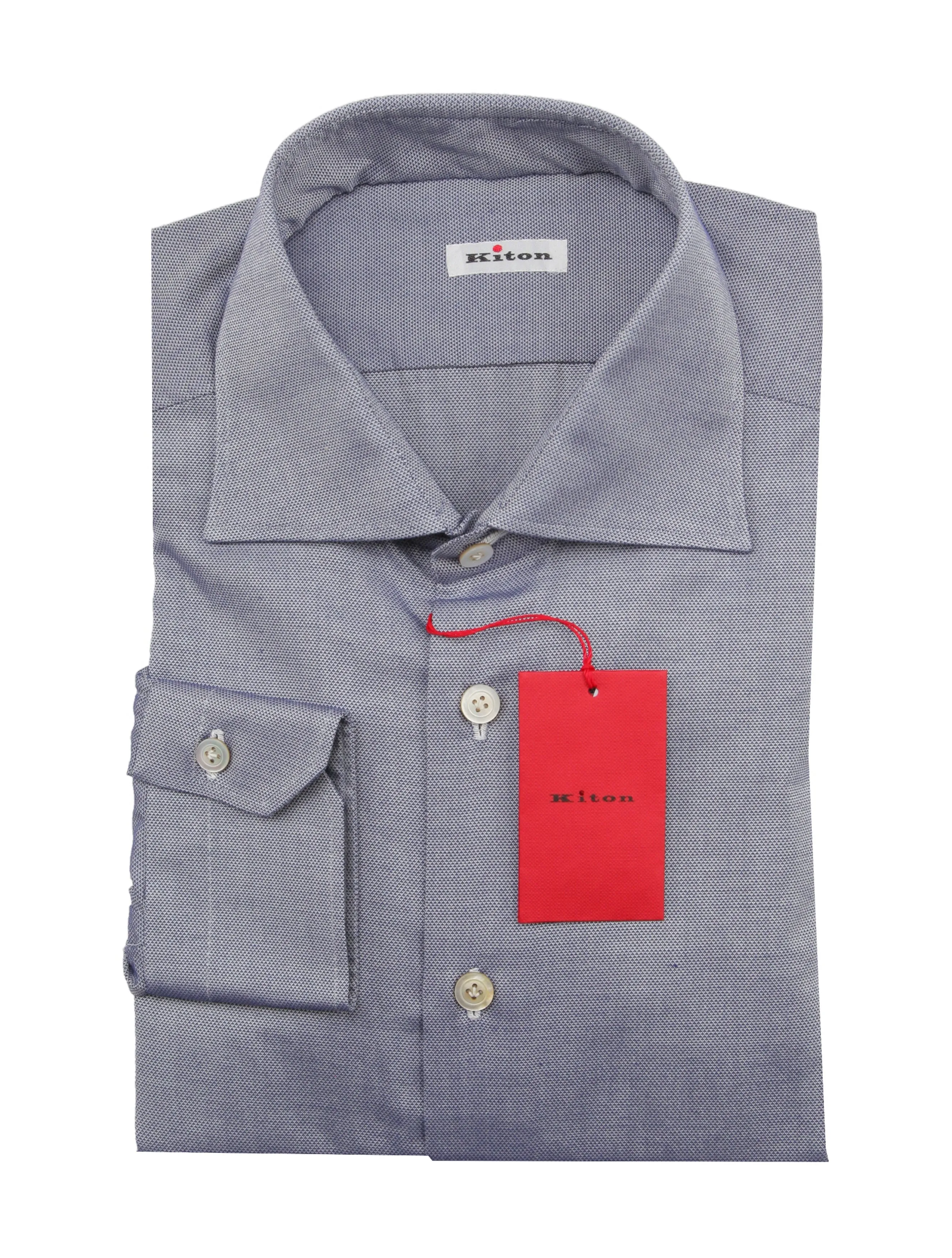 Kiton Dark Blue Shirt - Slim