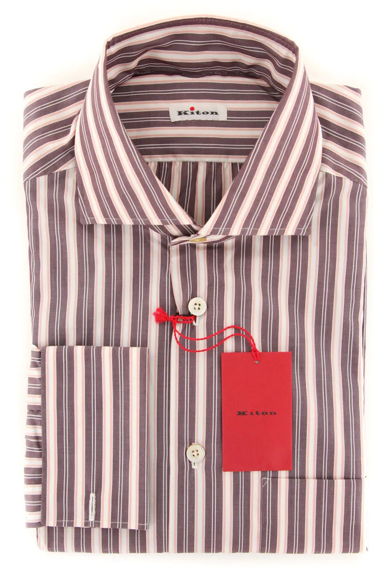Kiton Dark Brown Shirt - Slim