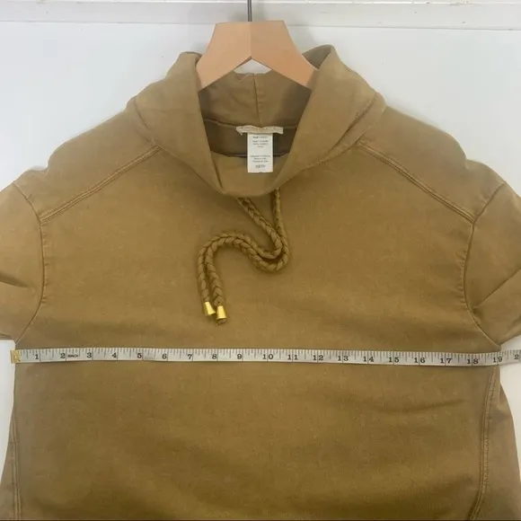 L SPACE Oversized Cowl Neck Sweater light olive green SZ XS