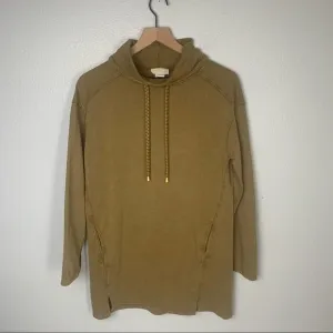 L SPACE Oversized Cowl Neck Sweater light olive green SZ XS