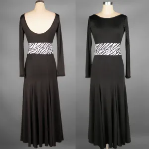 Latin Dance Dresses Women's Performance Spandex Ruffles Long Sleeve Dress / Modern Dance / Ballroom Dance