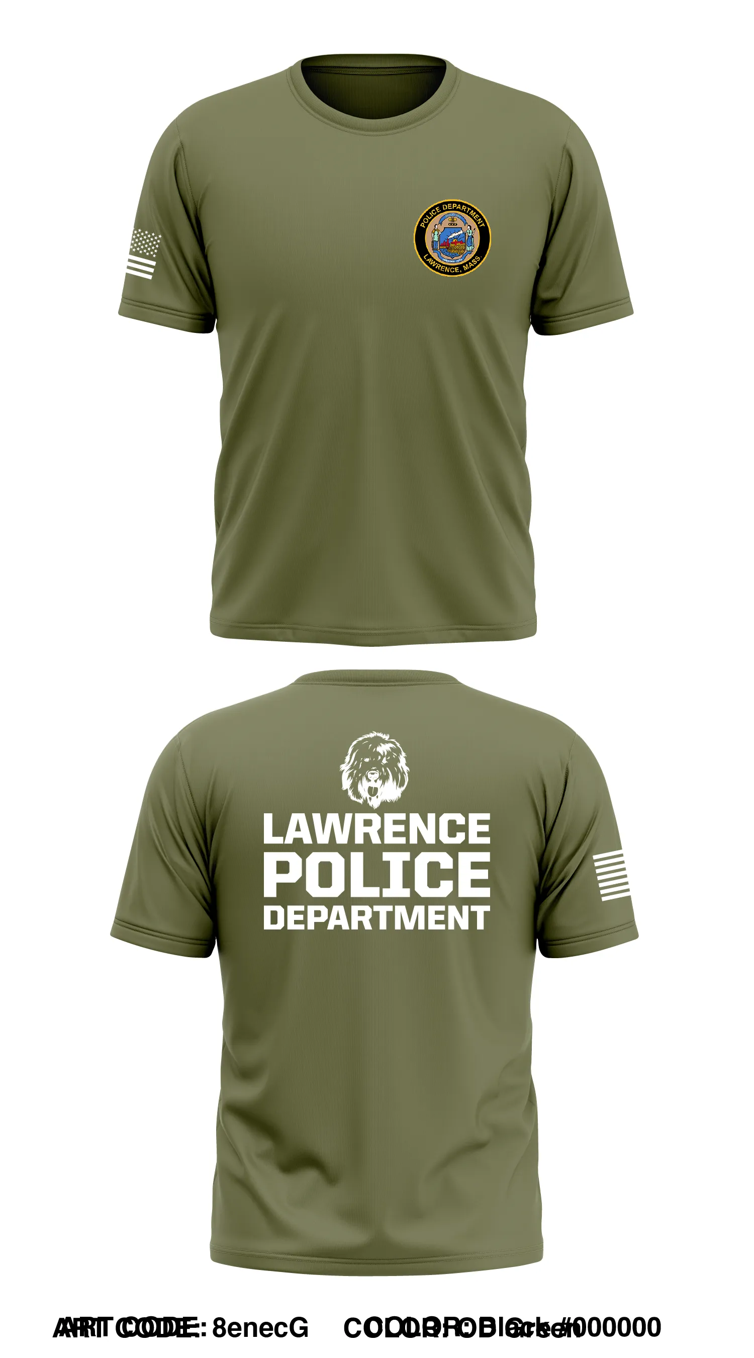 Lawrence Police Dept.  Store 1 Core Men's SS Performance Tee - 8enecG