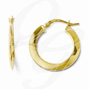 Leslies 10k Polished Hinged Hoop Earrings
