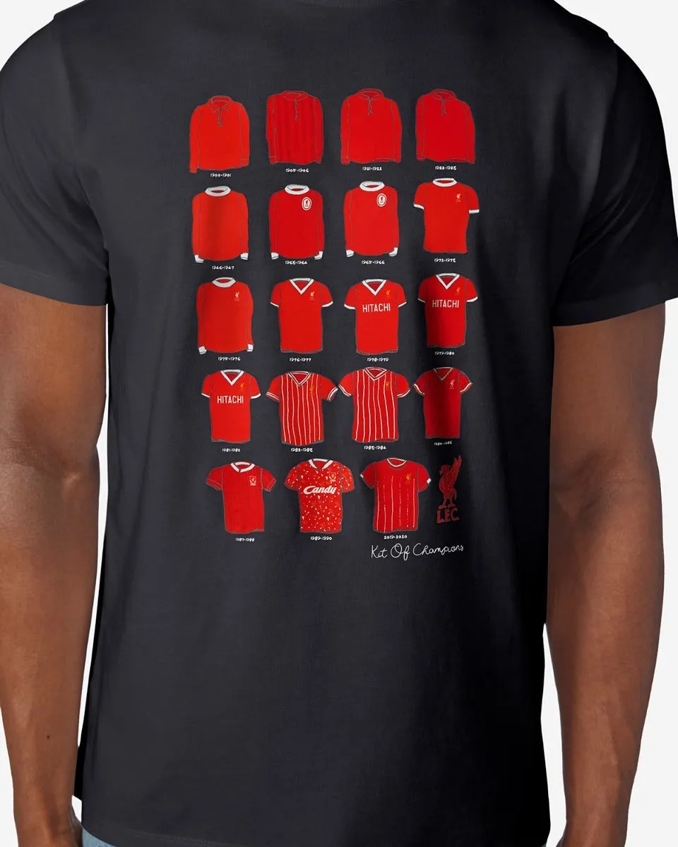 LFC Mens Retro Kit Of Champions Tee Black