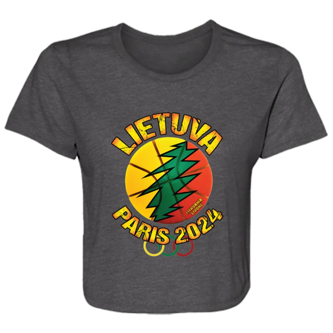 Lietuva paris 2024 - Women's Bella Canvas Flowy Cropped Tee