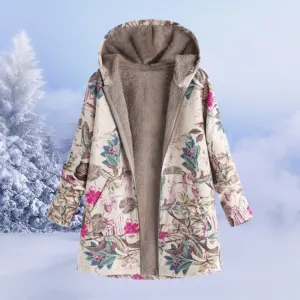 Lillianne | Women Floral Classic Hooded Jacket | Winter