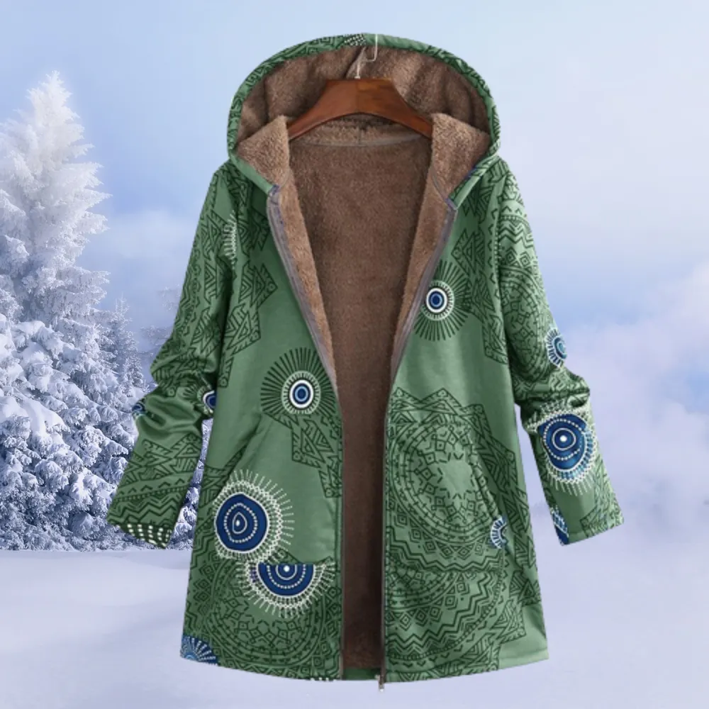 Lillianne | Women Floral Classic Hooded Jacket | Winter