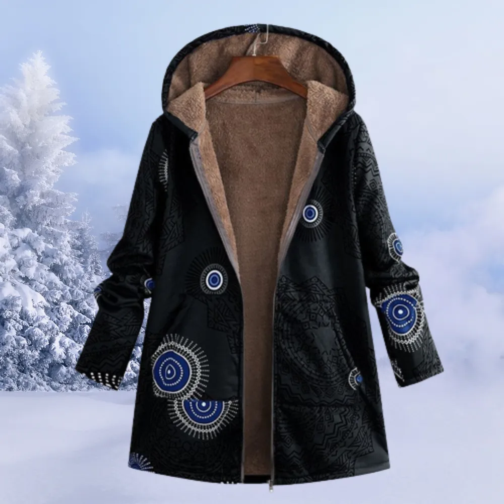 Lillianne | Women Floral Classic Hooded Jacket | Winter