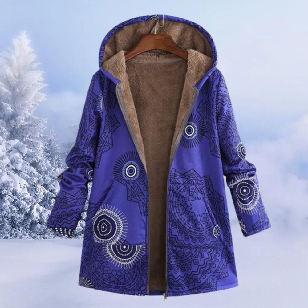 Lillianne | Women Floral Classic Hooded Jacket | Winter