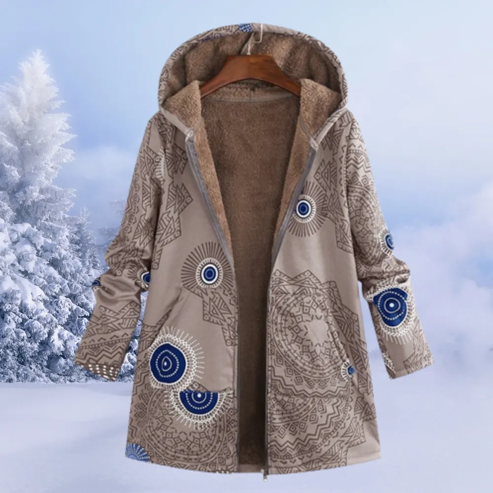 Lillianne | Women Floral Classic Hooded Jacket | Winter
