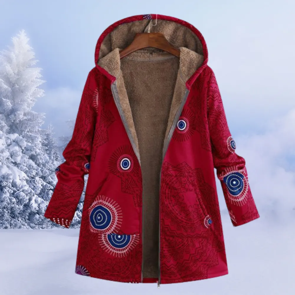 Lillianne | Women Floral Classic Hooded Jacket | Winter