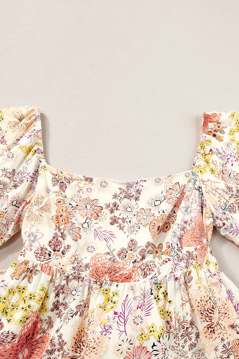 Lorin Tied Printed Half Sleeve Mini Dress