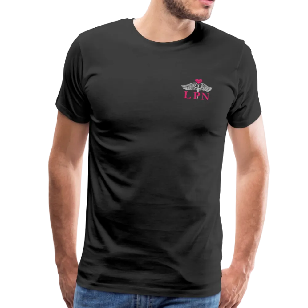 LPN Nurse Flag Heartbeat Men's Premium T-Shirt