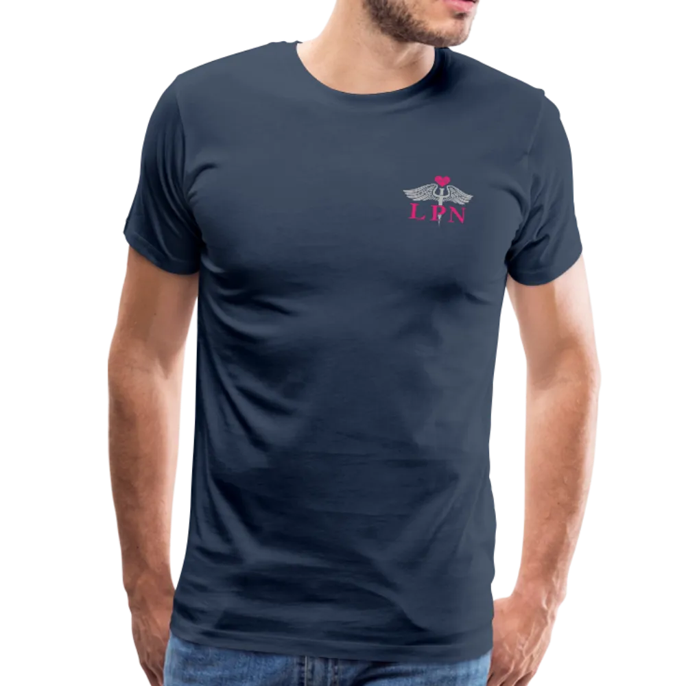 LPN Nurse Flag Heartbeat Men's Premium T-Shirt