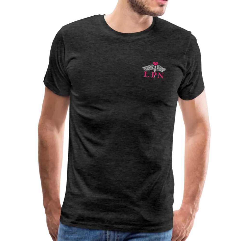 LPN Nurse Flag Heartbeat Men's Premium T-Shirt