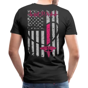 LPN Nurse Flag Heartbeat Men's Premium T-Shirt