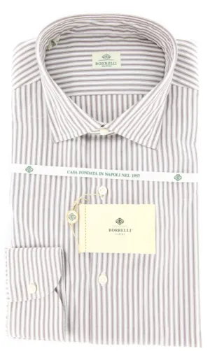 Luigi Borrelli Brown Shirt – Size: 15.5 US / 39 EU