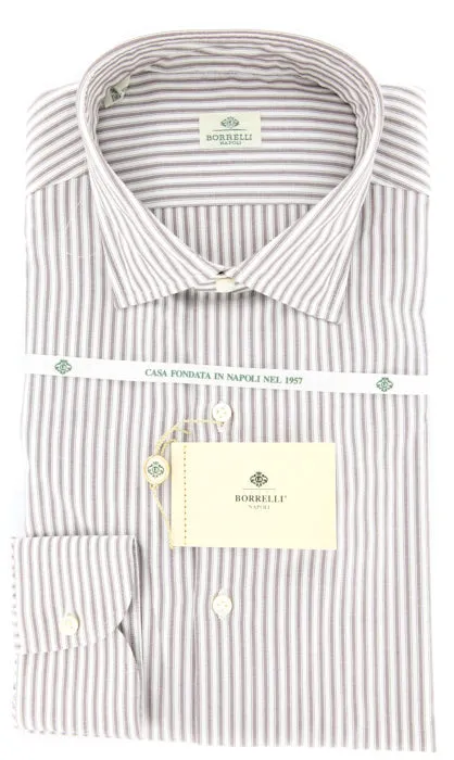 Luigi Borrelli Brown Shirt – Size: 15.5 US / 39 EU