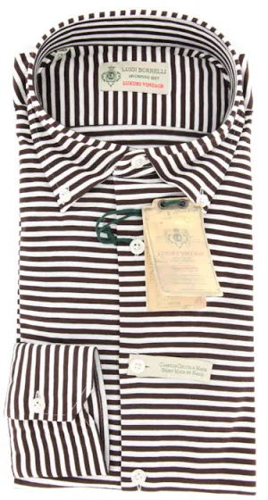 Luigi Borrelli Brown Shirt – Size: S US / S EU
