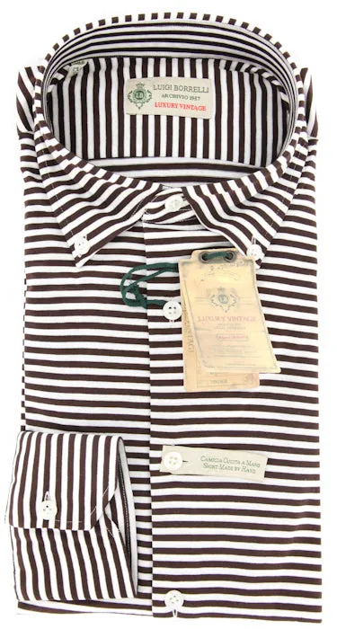 Luigi Borrelli Brown Shirt – Size: S US / S EU