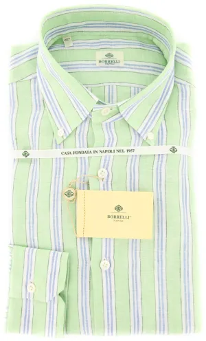 Luigi Borrelli Green Shirt - Extra Slim