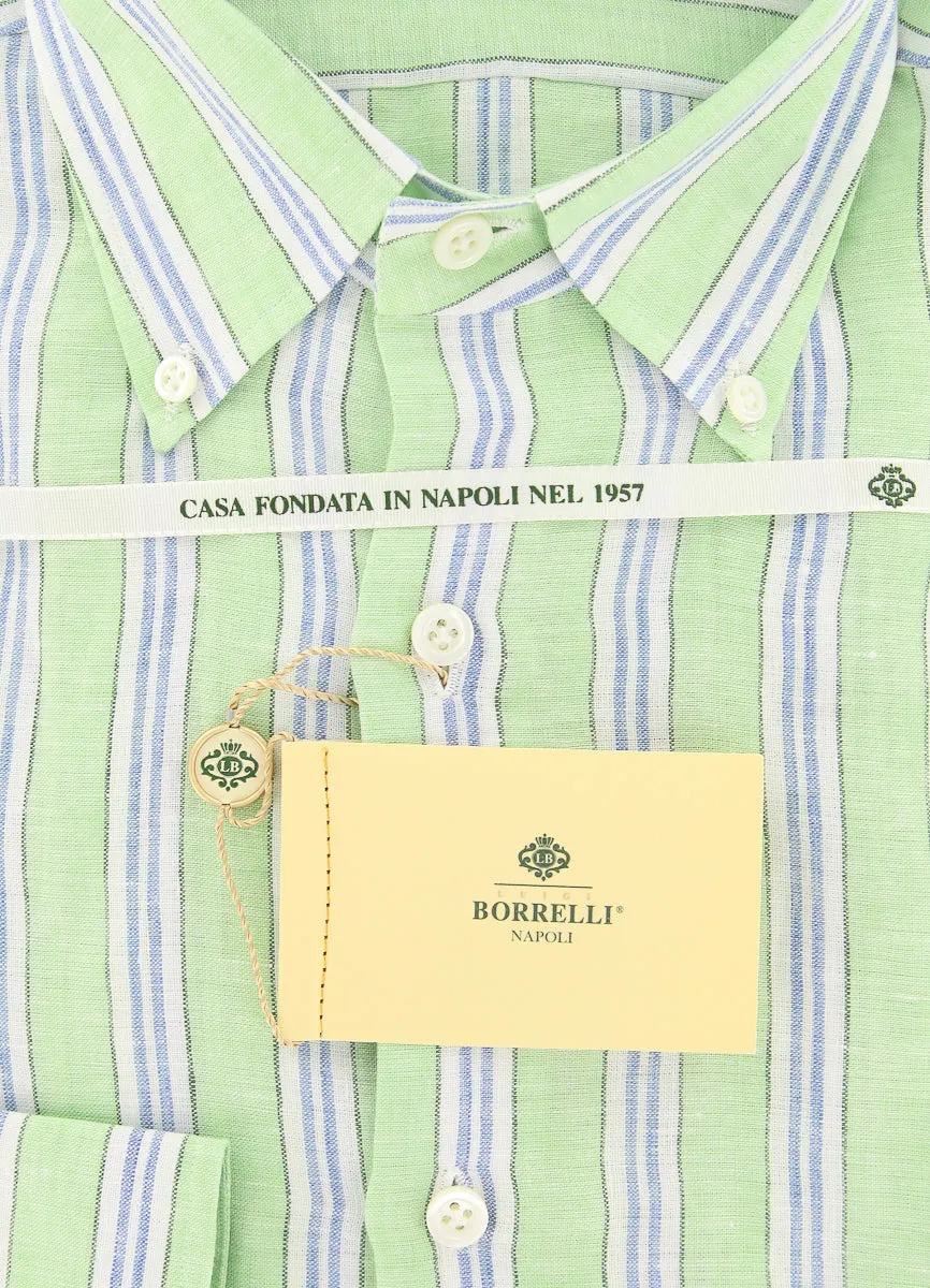 Luigi Borrelli Green Shirt - Extra Slim