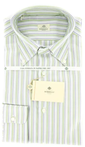 Luigi Borrelli Green Shirt – Size: 16 US / 41 EU