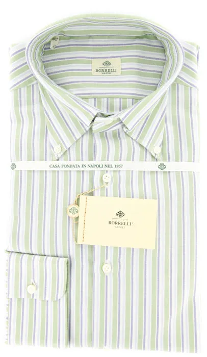 Luigi Borrelli Green Shirt – Size: 16 US / 41 EU