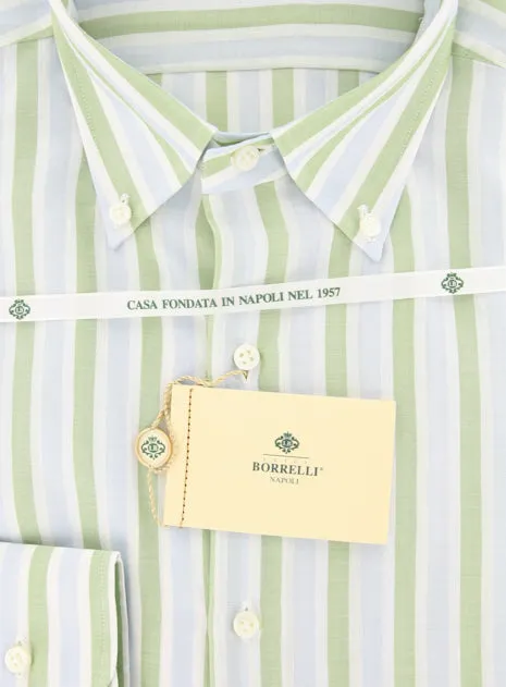 Luigi Borrelli Green Shirt – Size: 16 US / 41 EU