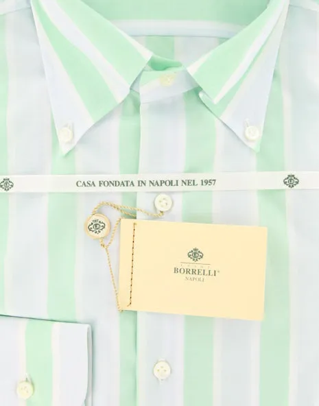 Luigi Borrelli Green Shirt – Size: 17 US / 43 EU