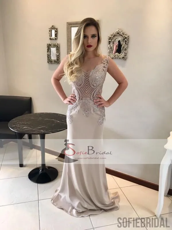 Luxury Rhinestone Beaded Prom Dresses, Mermaid Long Prom Dresses, Prom Dresses, PD0412