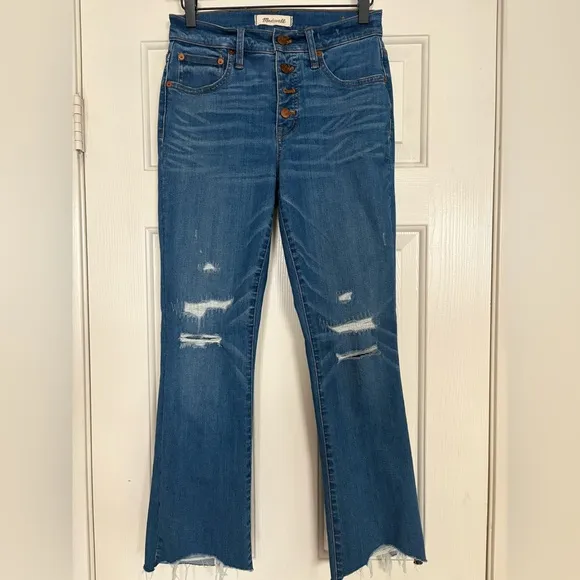 Madewell Cali Demi-Boot Jeans in Bronson Wash: Button-Front Edition size 26