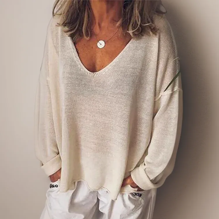 Malorie™ - Comfortable Long Sleeve V-Neck Shirt