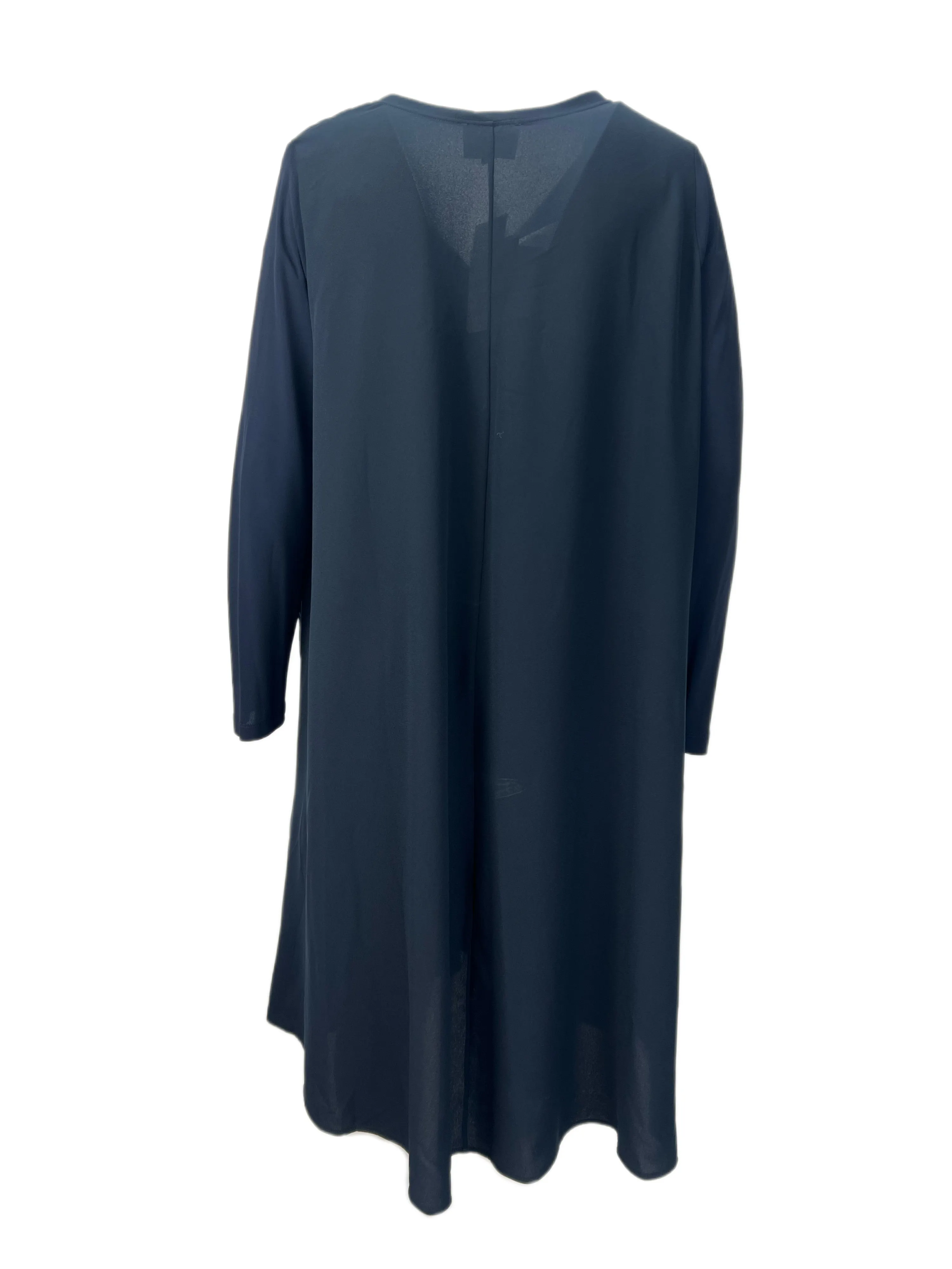 Marina Rinaldi Women's Black Dada Long Sleeve A Line Dress NWT