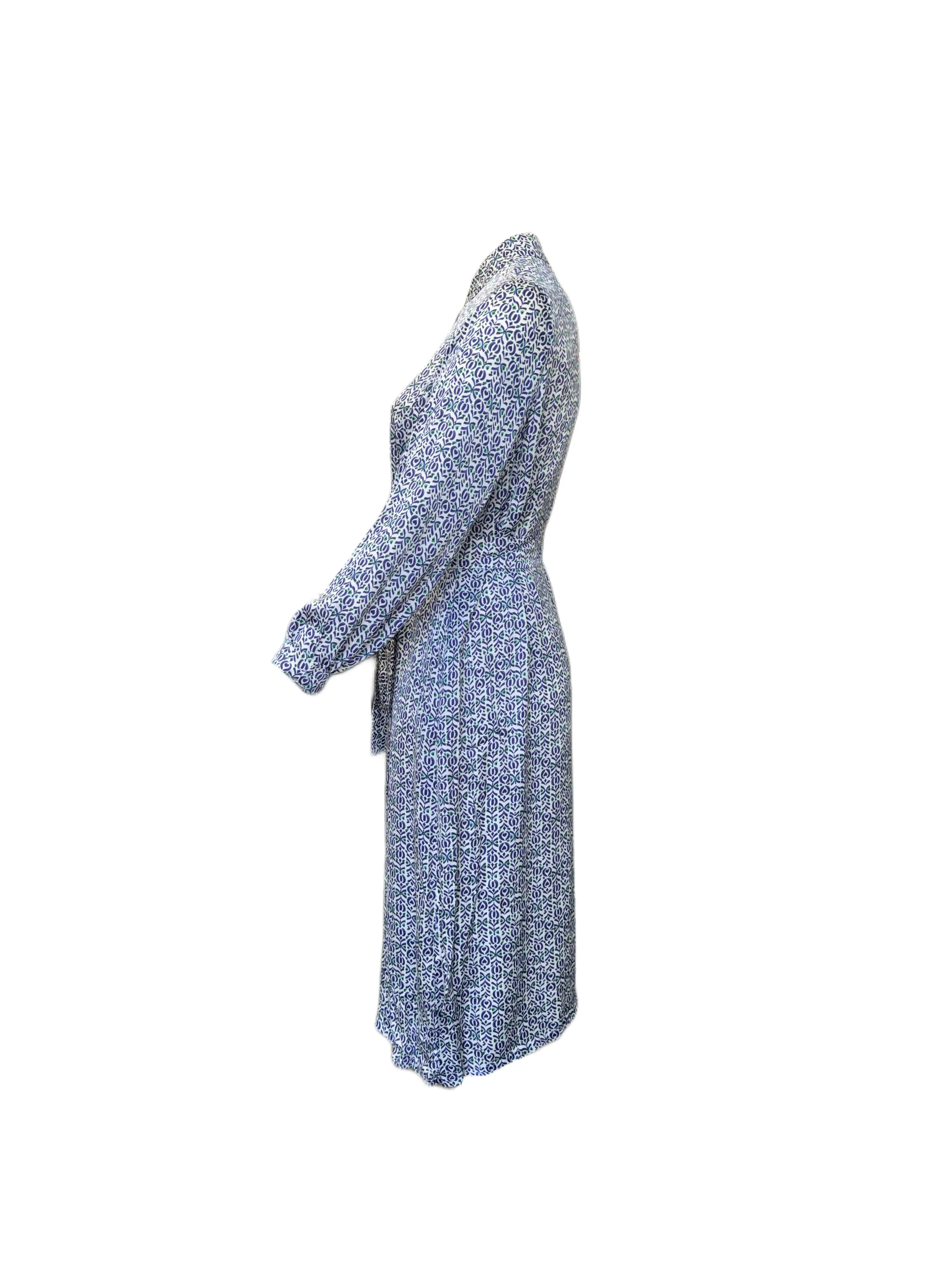 Marina Rinaldi Women's Blue Devon Button Closure Dress NWT