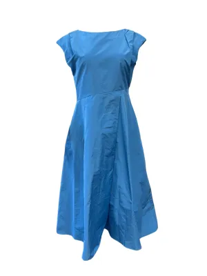Max Mara Women's Blue Erik Zipper Closure A Line Dress NWT