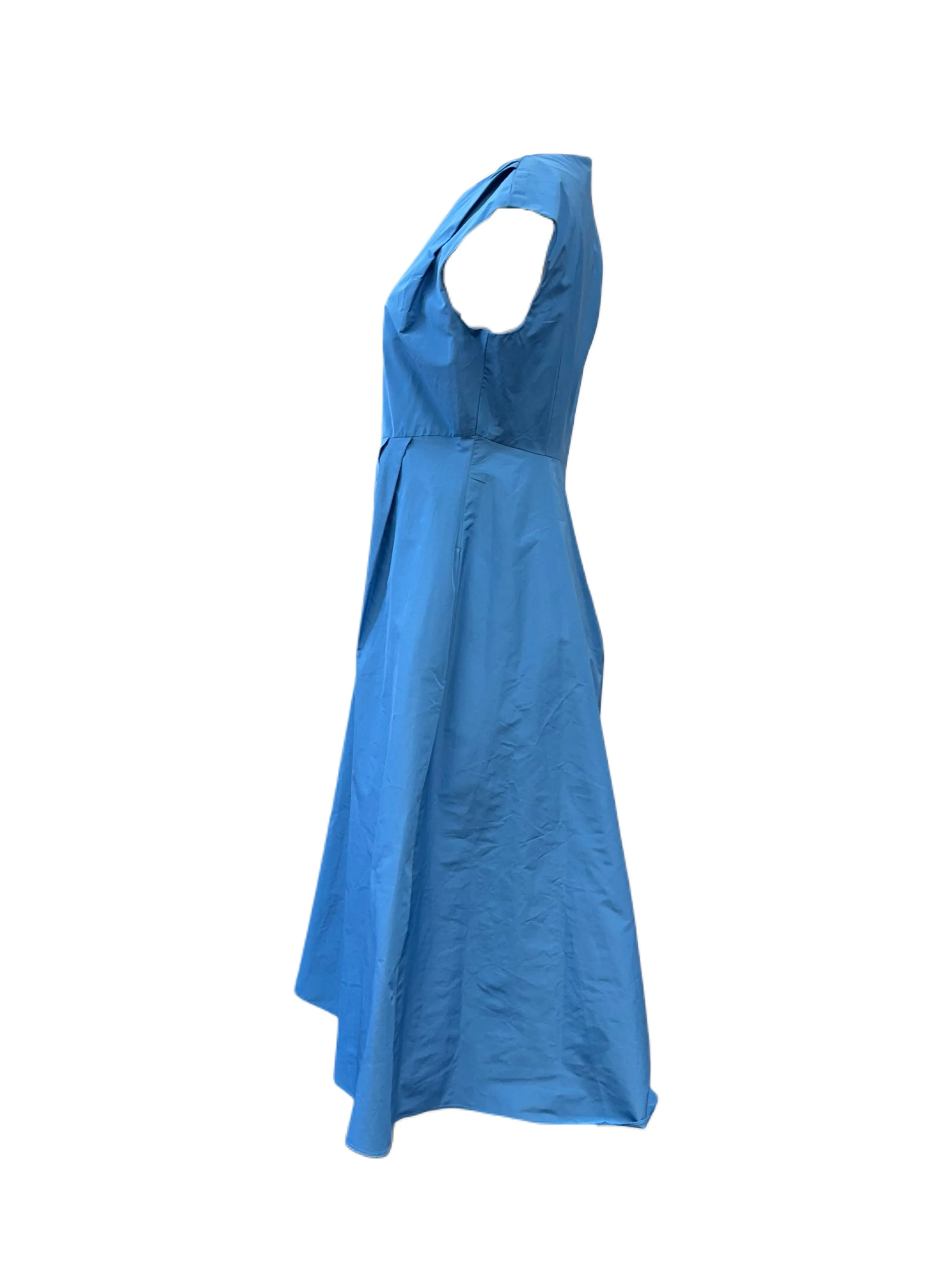 Max Mara Women's Blue Erik Zipper Closure A Line Dress NWT