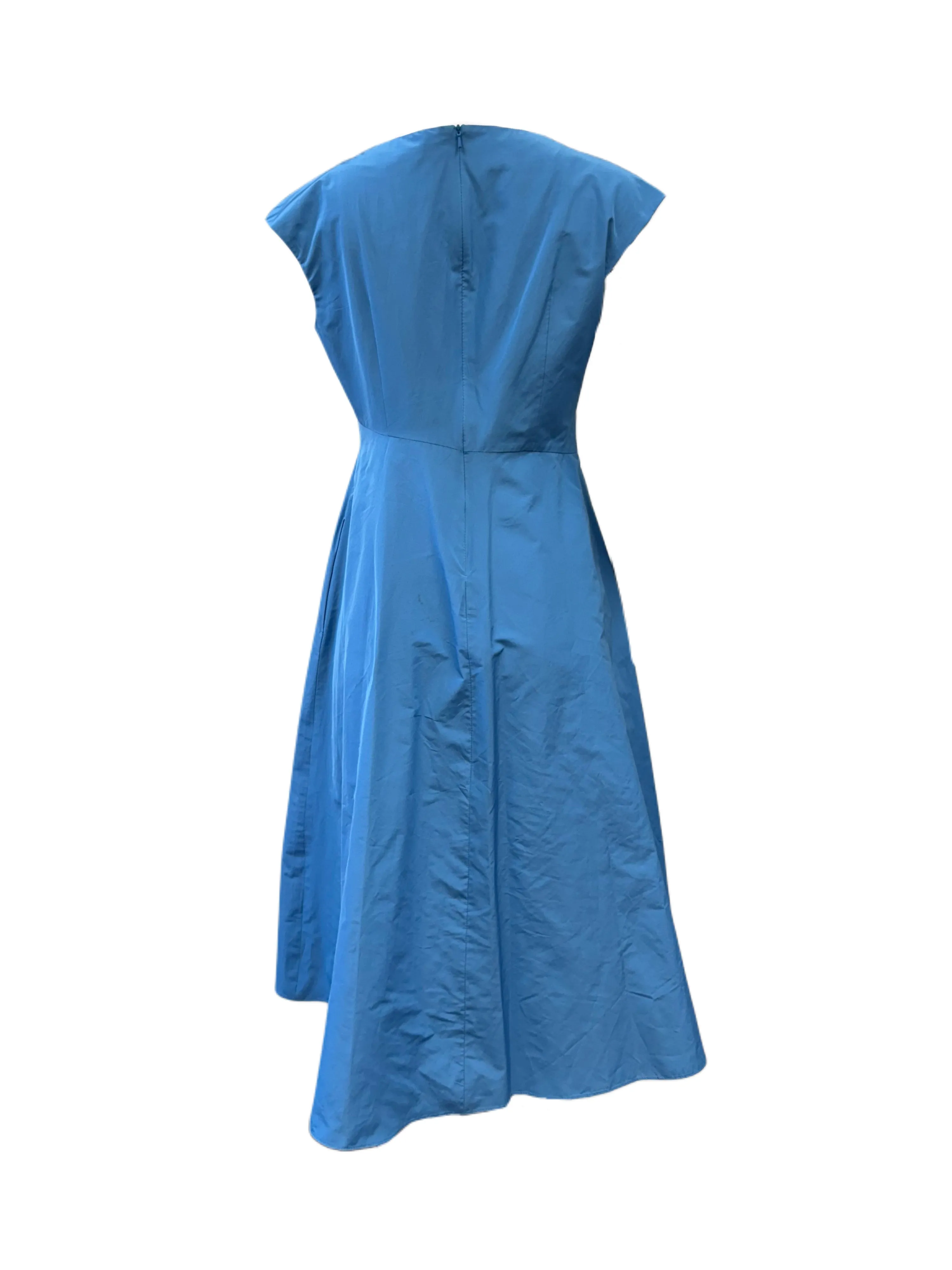 Max Mara Women's Blue Erik Zipper Closure A Line Dress NWT