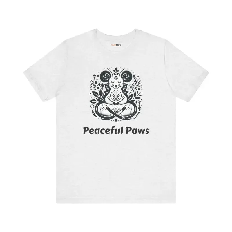 Meditating Mouse Tee Unisex Soft Cotton Serenity